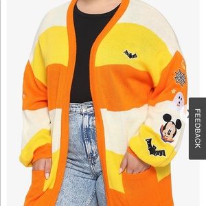 Disney Halloween candy corn cardigan